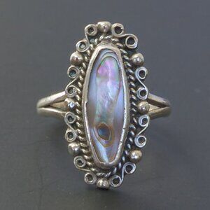 Sterling Silver Abalone Ring – Size 5.25